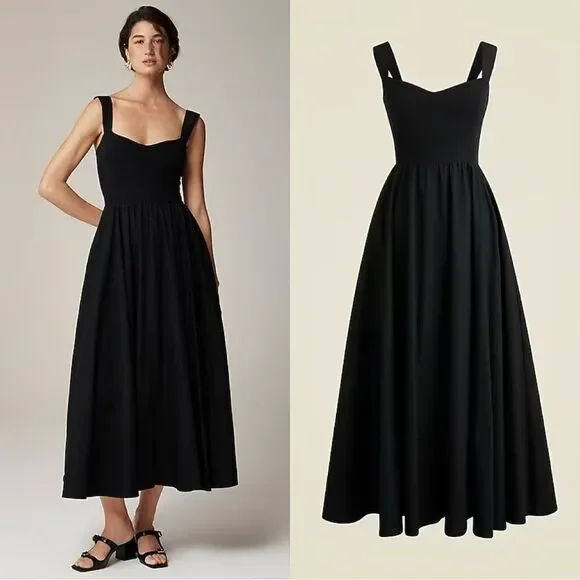 NWT J CREW Sweetheart tank dress with poplin skirt size XXS - Picture 1 of 9